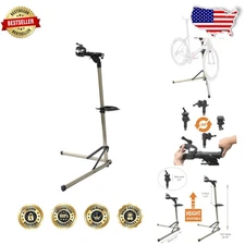 Pro Bike Repair Stand - Portable Aluminum Mechanics Workstation - 360° Rotata...