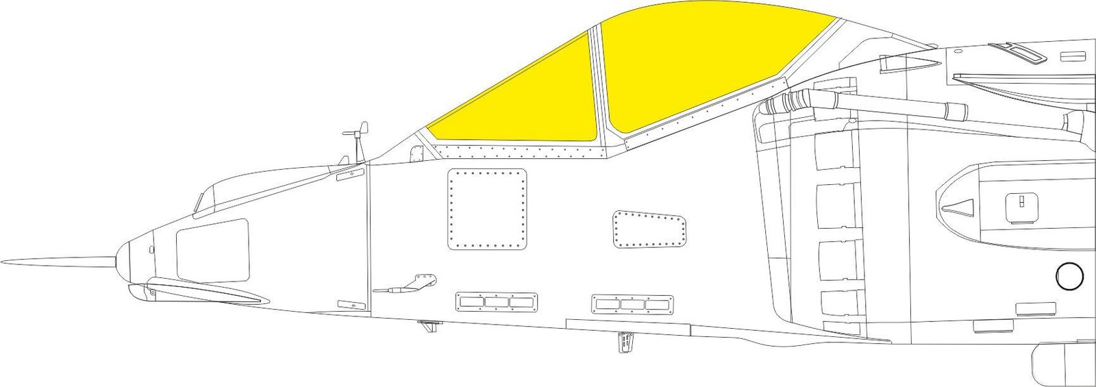 Eduard EDEX771 1:48 BAe Harrier GR.1/Gr.3 TFace canopy frame paint mask