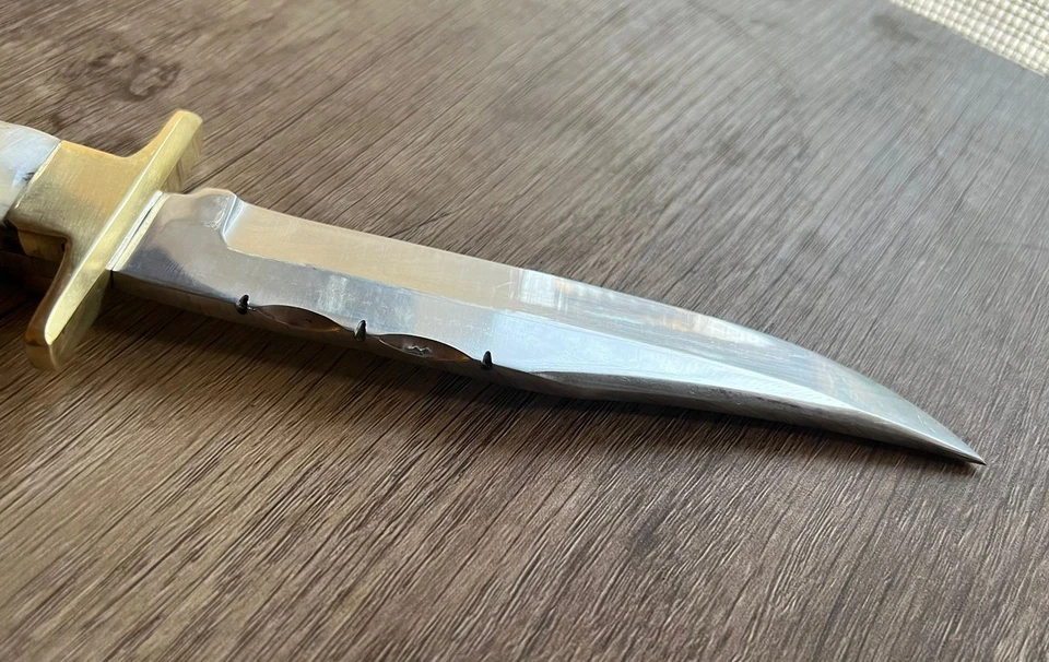 Нож-бабочка ручной работы из нержавеющей стали с накладным монтажом для охоты кемпинга и активного отдыха - Изображение 3 из 4