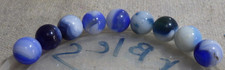 9 vintage marbles lot bubble swirl dark light blue clear blue aqua white