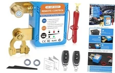 250A Kill Switch for Car, 12V/24V Remote Battery Disconnect Switch Automatic