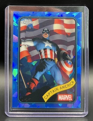2025 Topps Marvel Chrome Sapphire Captain America #185
