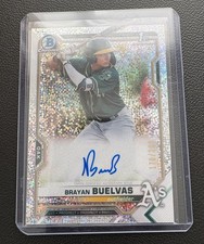 2021 Bowman Chrome Brayan Buelvas Athletics Speckle Refractor Auto /299