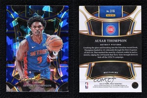 2023 Select Mezzanine Level Blue Cracked Ice Prizm Ausar Thompson #316 Rookie RC