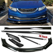 For Chevrolet Malibu Front Bumper Lip Chin Spoiler Splitter Side Skirt Body Kit