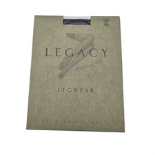 Legacy Opaque Control Top Black Tights Size E Made In USA