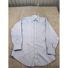 Brooks Brothers Light Blue Non Iron 100 Cotton Mens Dress Shirt 17 34