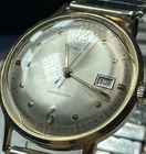 Vintage 1967 Timex Marlin Date 2124 2567 - Manual Wind - Runs - Gold Tone EC