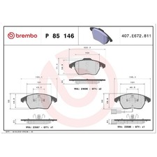 Satz Bremsbeläge Bremsklötze vorne für Skoda Superb 2 3T4 3T5 Yeti 5L | 24589