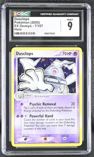 CGC 9 MINT Dusclops 2005 EX Deoxys 7/107 Holo Pokemon Card
