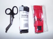 NEW Vism MOLLE Tactical Pouch Medical Kit WITH Tourniquet & Trauma Shears RED