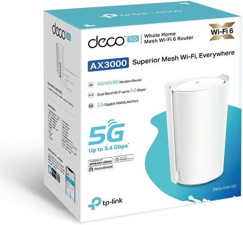 TP-Link Deco X50-5G AX3000 Whole Home Wi-Fi 6, 5G/4G+Cat 6 Router,Add on Single - Bild 9 von 10
