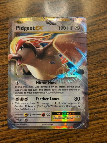 Pokemon Pidgeot EX 64/108 XY Evolutions Ultra Rare Holo - NM