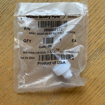 Waters Part No. 289002172 Nano Solvent Filter Assembly 5uM For Acquity Systems
