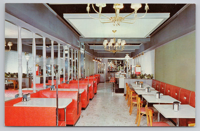 Postcard the Garden Spot Restaurant Interior View Lancaster, PA.