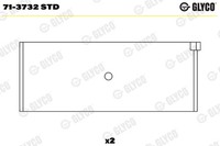 1X Glyco 71-3732 STD Pleuellager FüR VW Volvo Audi Skoda Seat