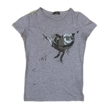 Alexander McQueen McQ Heart Rope” Tee w Fluorescent Safety Pinned sleeve - Small