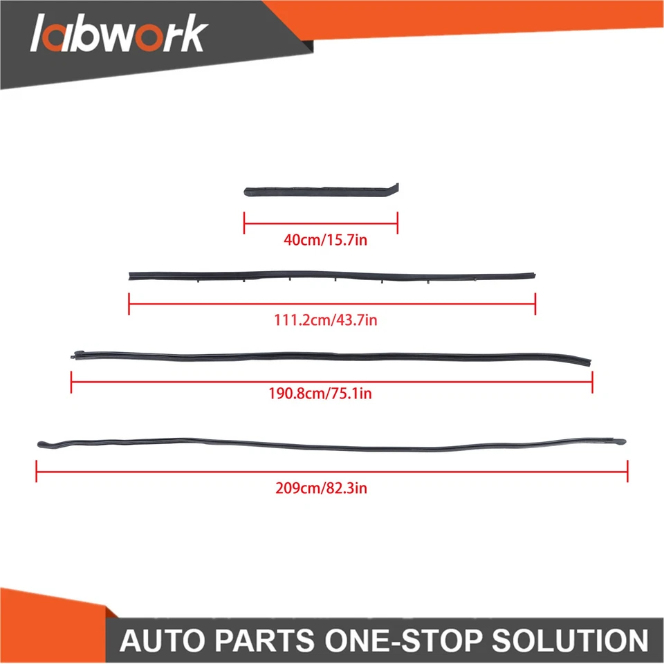 Kit de sellado de parabrisas puertas de techo para Ford Mustang 1965-1966 Foto 2 de 4