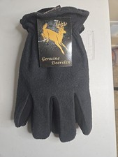 GO58BK XXXL Mens Genuine Deerskin Leather Gloves Black Heatlok Lined
