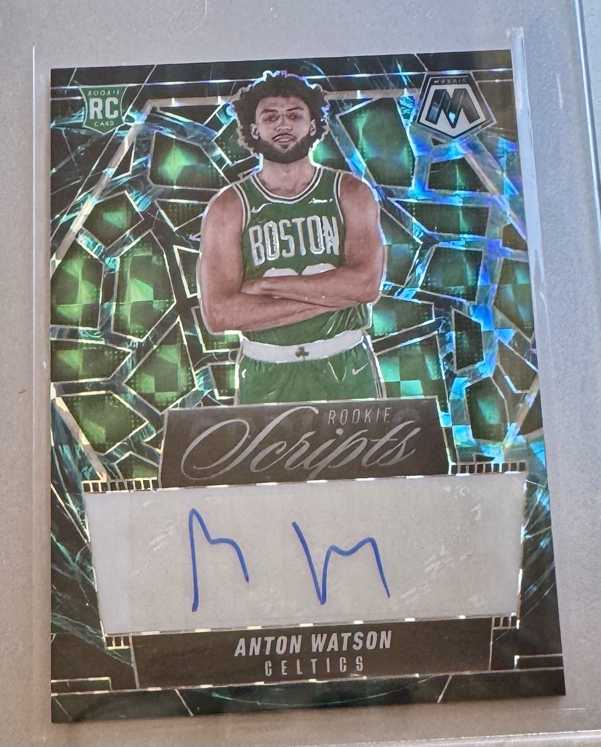 2024-25 Panini Mosaic Anton Watson Genesis Rookie Scripts Auto #RS-WAT Autograph