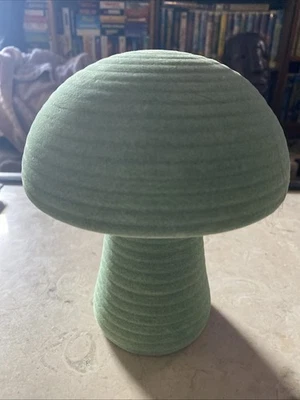 Mushroom House Decoratition Green Ceramic/fuzzy Indoor Decor - Image 1 of 3