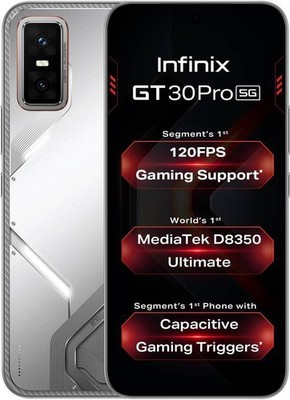 Infinix GT 30 Pro 5G+ (White 256GB 12GB RAM)Dimensity 8350 Ultimate Unlocked