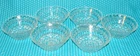 6 Vtg Diamond Clear Glass Berry Dessert Bowl Set Anchor Hocking Wexford ? 4 ¾”