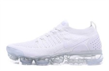 Brand New Men's Nike Air VaporMax Flyknit 2 White Low-Top Air-Cushioned Shoes