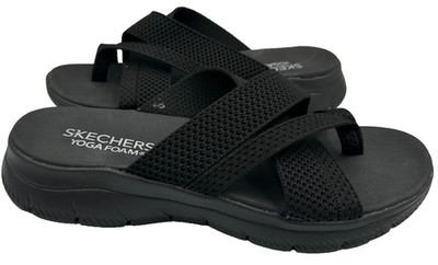 Skechers Women's Summits Fantasy Walk Slip On Comfort Sandals Blk Size:7 122X