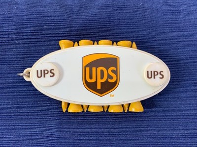 Vtg UPS Promo Advertising Golf Key Chain w/ Tee & Ball Marker Promotional Item