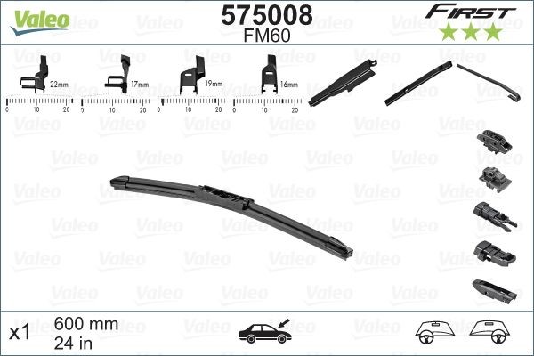 Wischblatt Vorne Rechts Valeo 575008 FüR VW-image