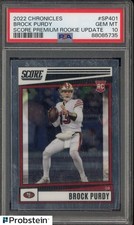 2022 Panini Chronicles Score Premium Brock Purdy RC Rookie PSA 10 GEM MINT