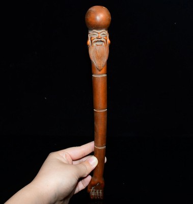 Boxwood Longevity Star Immortal Head Back Scratcher Tickling spoon Gather wealth