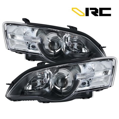 For 2005-2007 Subaru Outback Headlights Projector Headlamps LH RH Black & Clear