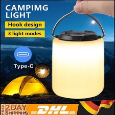 LED Campinglampe Wiederaufladbar Warmweiß Campingleuchte Zeltlampe Notfall Lampe