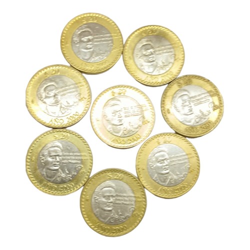 2000-2010 to choose Mexico 20 pesos bimetallic coin writer Octavio Paz - Picture 4 of 10