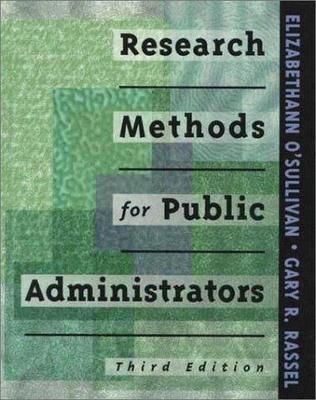 Research Methods for Public Administrators (3rd Edition)