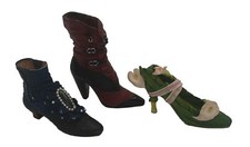 Lot of 3 Victorian boots 2 and 1 shoe- EUC 25092, 25089 25077