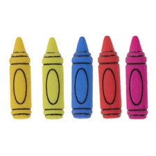 Crayon Shank Novelty Buttons/DIY Sewing supplies/Doll Making/Cupcake Toppers