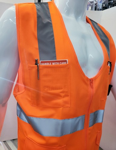 FX Klasse 2 Warnschutzweste orange: solide Vorderseite/Netzrücken Small bis 3-XL - Bild 3 von 5