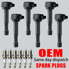 6X OEM Ignition Coil & 6X Iridium Spark Plug For Honda Accord Acura MDX V6 UF400