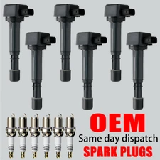 6X OEM Ignition Coil & 6X Iridium Spark Plug For Honda Accord Acura MDX V6 UF400