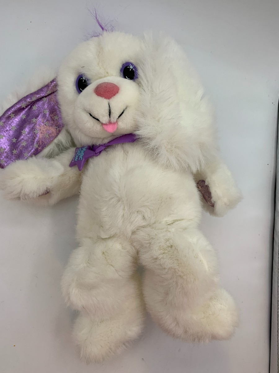 Vintage 1992 Applause Magic Glow Friends White Purple Puppy Vintage 1992 Applause Magic Glow Friends White Purple Puppy