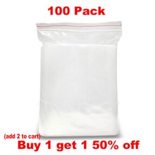 100 Pack Assorted Clear Ziplock Top Plastic Bags 2Mil Reclosable Lock Baggies