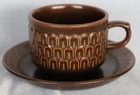 Vintage Retro Wedgwood Pennine Flat top Cup and Saucer