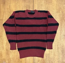 Vintage 90s Liz Claiborne Knit Sweater Fits Size Small Freddy Krueger