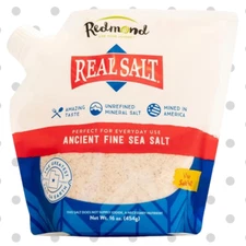 Redmond Real Salt - Ancient Fine Sea Salt, Unrefined Mineral, 16 Ounce pack of 1