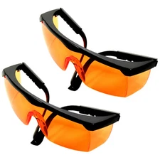 2-Pack Orange Tint Protection Eyewear / Lightweight Safety Glasses for Shooting