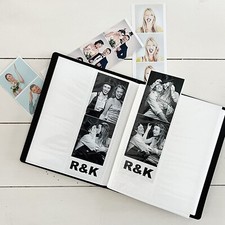Photo Booth Album - For Wedding or Party-Holds 120 2x6 Photos Slide In - Black