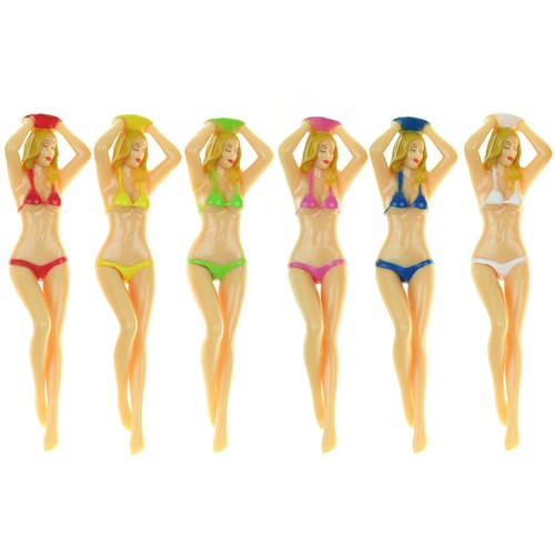 New Funny Golf Tees Plastics Lady Bikini Girl Golf Tees For Golf Training 6pcs - Picture 9 of 10